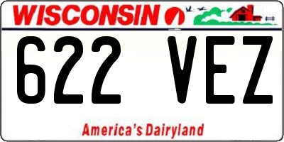 WI license plate 622VEZ