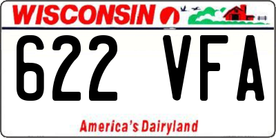 WI license plate 622VFA
