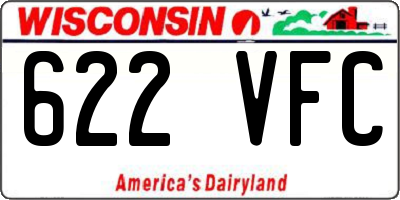 WI license plate 622VFC