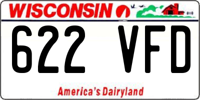WI license plate 622VFD