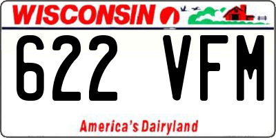WI license plate 622VFM