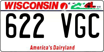 WI license plate 622VGC
