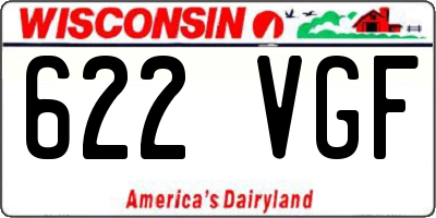 WI license plate 622VGF