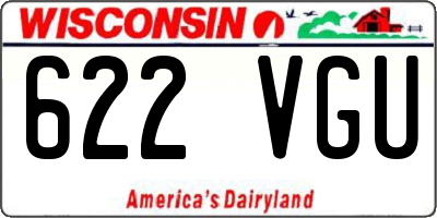 WI license plate 622VGU