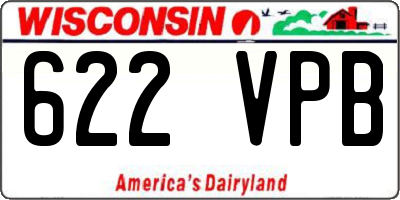 WI license plate 622VPB