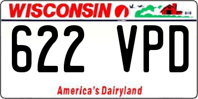 WI license plate 622VPD
