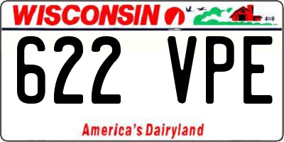 WI license plate 622VPE