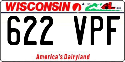 WI license plate 622VPF