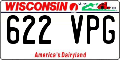 WI license plate 622VPG
