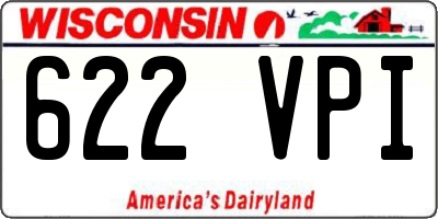 WI license plate 622VPI