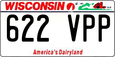 WI license plate 622VPP
