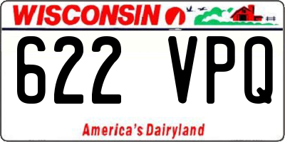 WI license plate 622VPQ