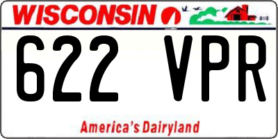 WI license plate 622VPR