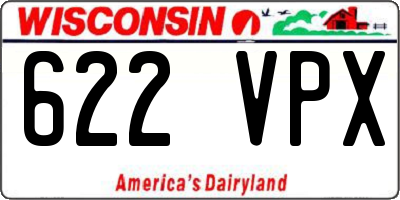 WI license plate 622VPX
