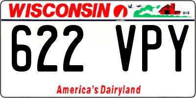 WI license plate 622VPY