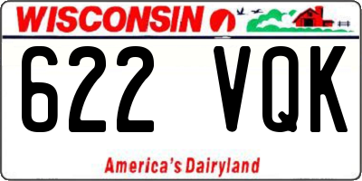 WI license plate 622VQK