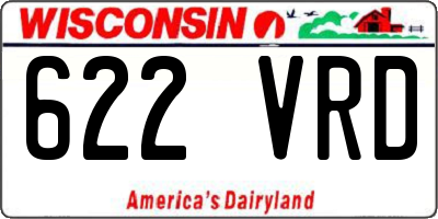 WI license plate 622VRD