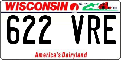 WI license plate 622VRE