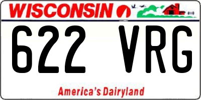 WI license plate 622VRG