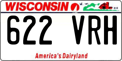 WI license plate 622VRH