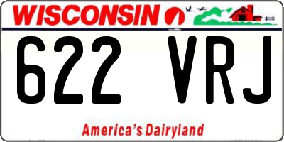 WI license plate 622VRJ