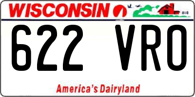 WI license plate 622VRO