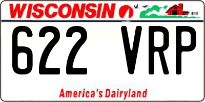 WI license plate 622VRP