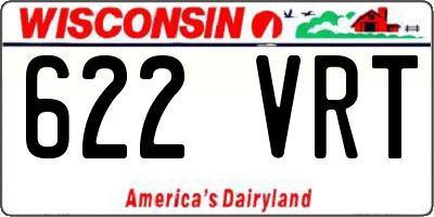 WI license plate 622VRT