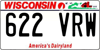 WI license plate 622VRW