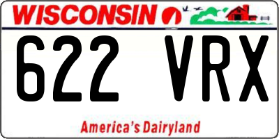 WI license plate 622VRX