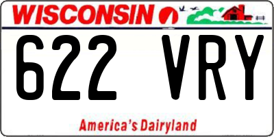 WI license plate 622VRY