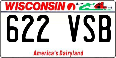 WI license plate 622VSB