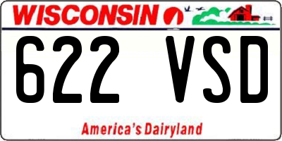 WI license plate 622VSD