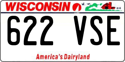 WI license plate 622VSE
