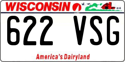WI license plate 622VSG