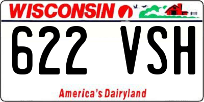 WI license plate 622VSH