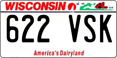 WI license plate 622VSK