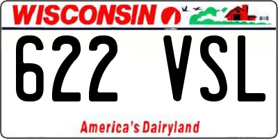 WI license plate 622VSL