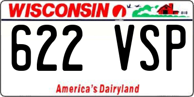 WI license plate 622VSP