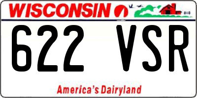 WI license plate 622VSR