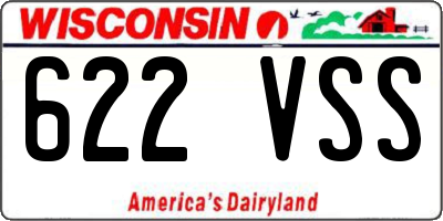 WI license plate 622VSS