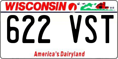 WI license plate 622VST