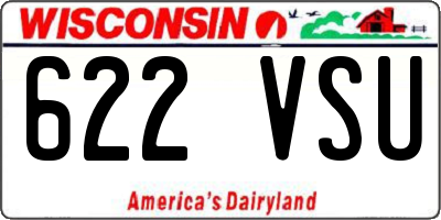 WI license plate 622VSU