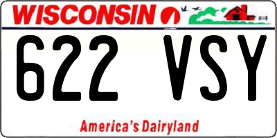 WI license plate 622VSY