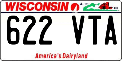 WI license plate 622VTA