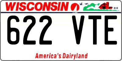 WI license plate 622VTE