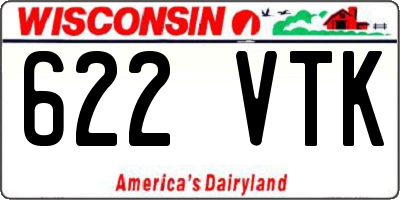 WI license plate 622VTK