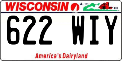 WI license plate 622WIY