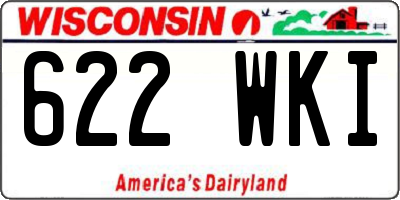 WI license plate 622WKI