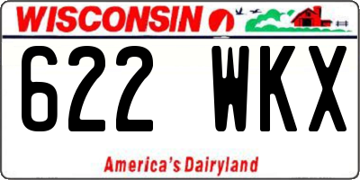 WI license plate 622WKX